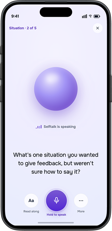 Selftalk app screen