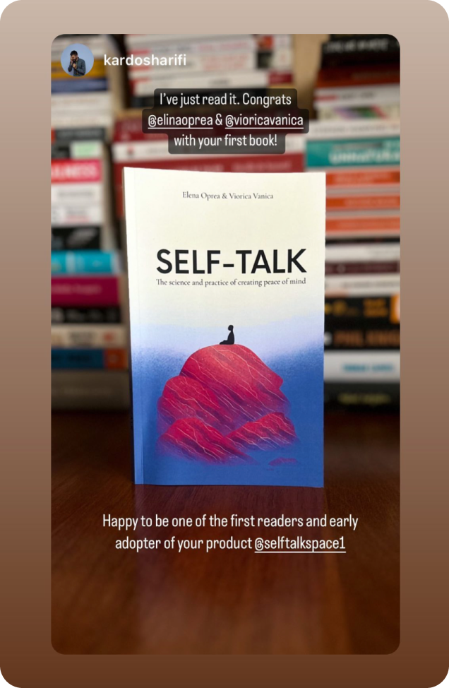Instagram story of the Self-Talk book